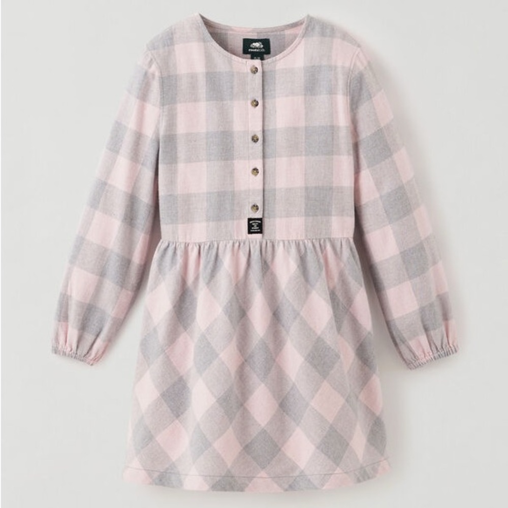 Roots 100% cotton plaid 7-8 girls dress